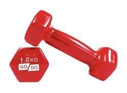 Гантель для фітнесу з вініловим покриттям 1 кг